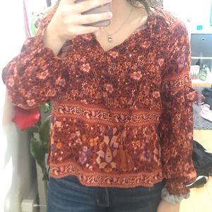 American Eagle Long Sleeve Dressy Top